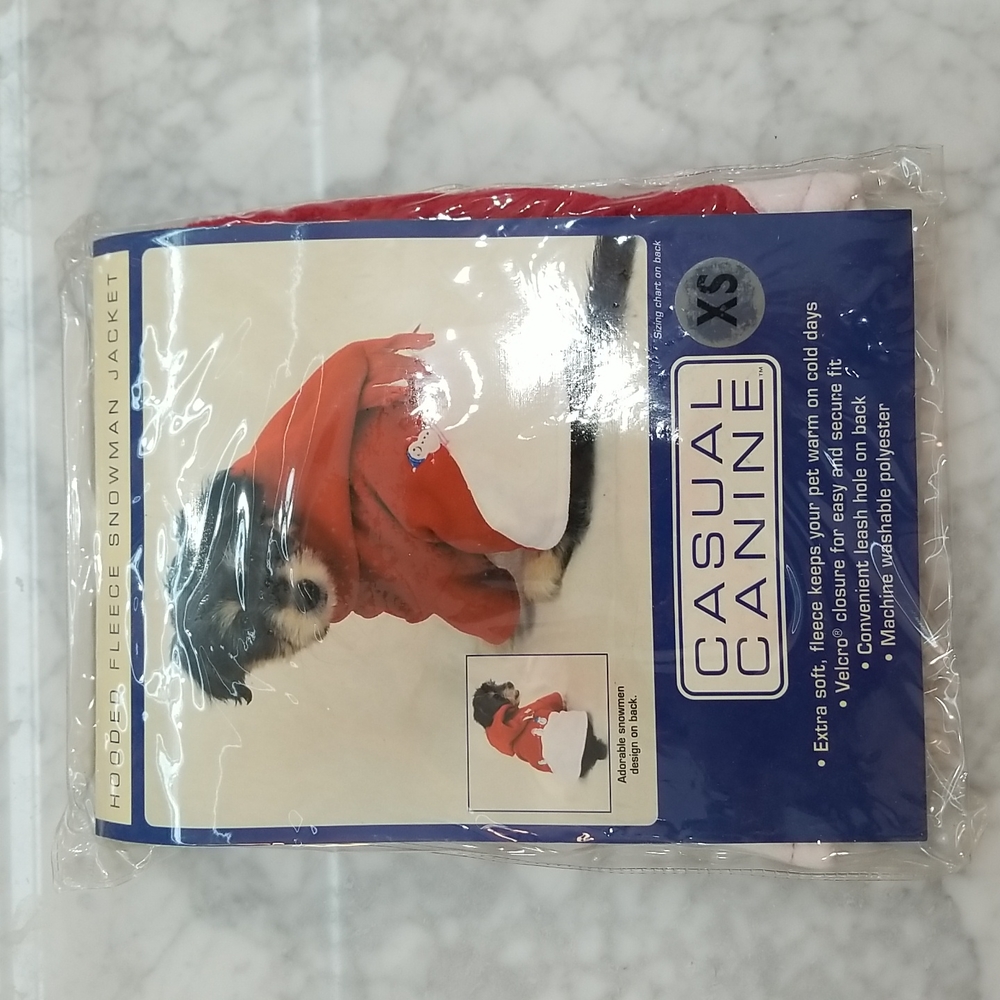 NWT Hooded Fleece Snowman Jacket for K9 X-Small